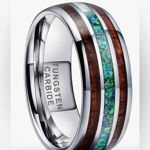 Tutiss Tungsten Carbide Rings for Men Women Engagement Wedding Bands Size 10